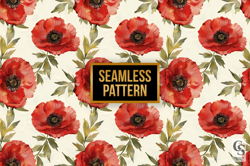 watercolor-red-poppies-seamless-pattern