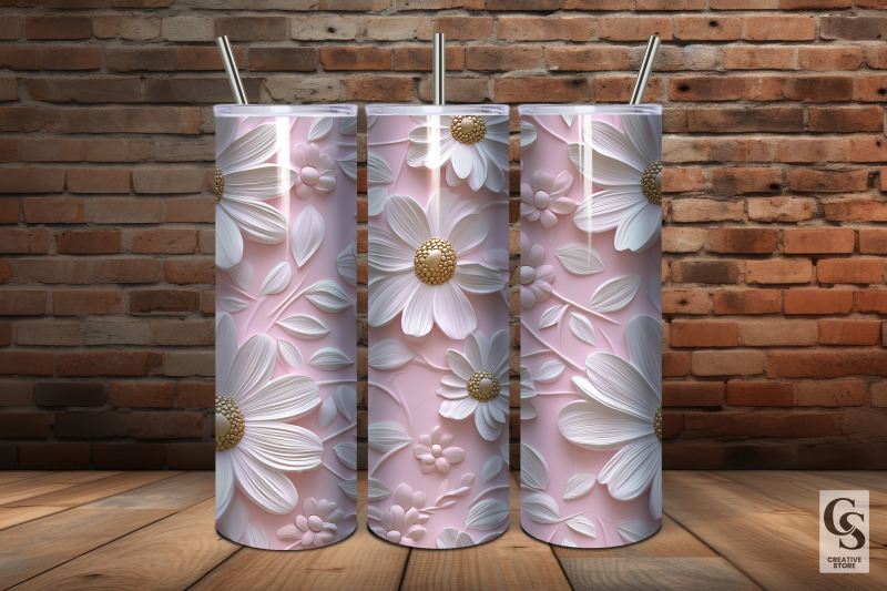 soft-3d-white-daisy-flowers-patterns