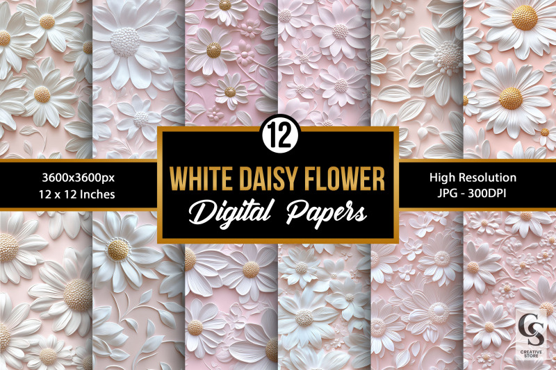 soft-3d-white-daisy-flowers-patterns