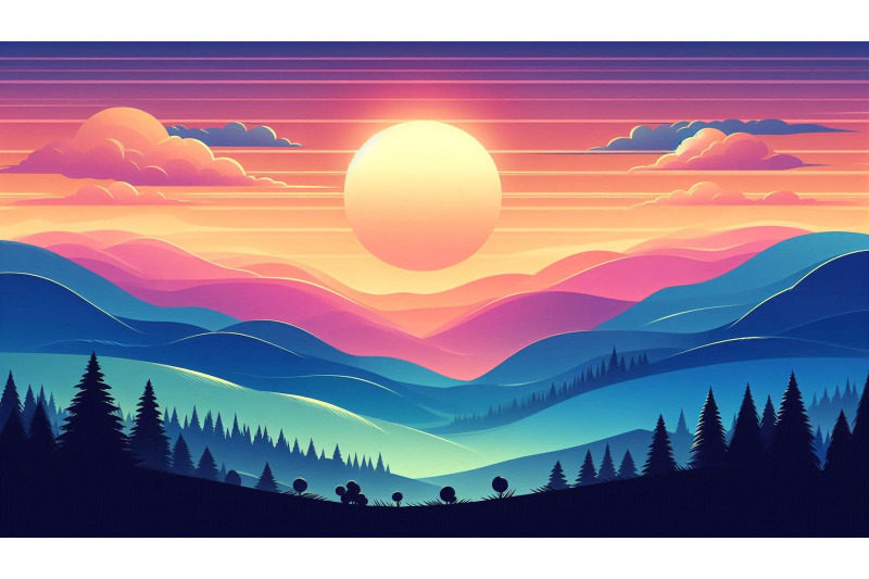 sunset-rolling-hills
