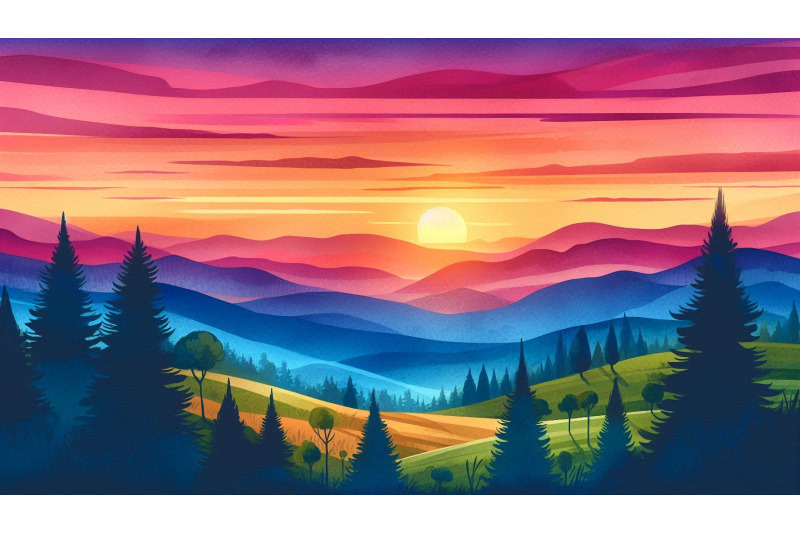 sunset-rolling-hills