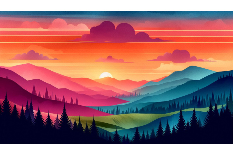 sunset-rolling-hills