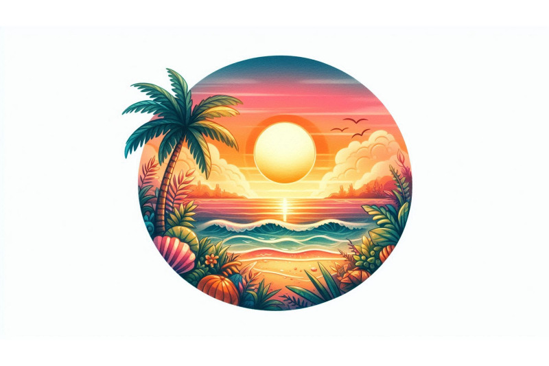 sunset-tropical-icons