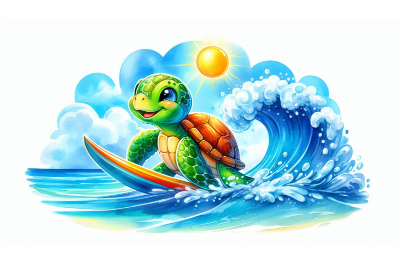 surfing-turtle