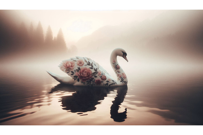 swan-gliding-misty-silhouette