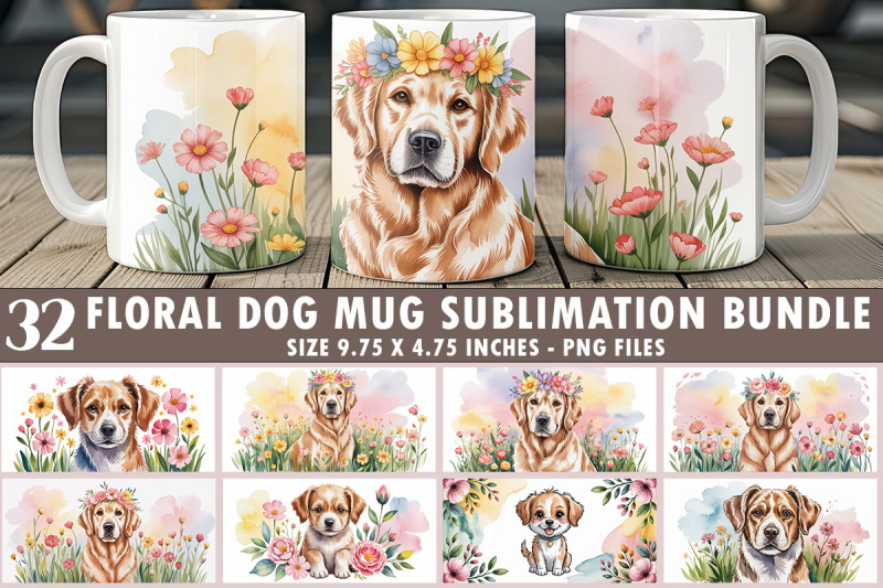 floral-dog-mug-bundle