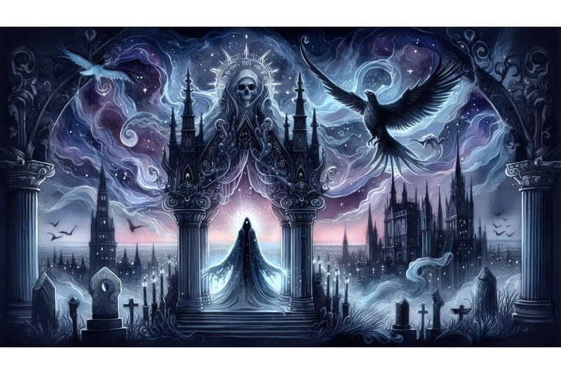 gothic-sky-glowing-figure