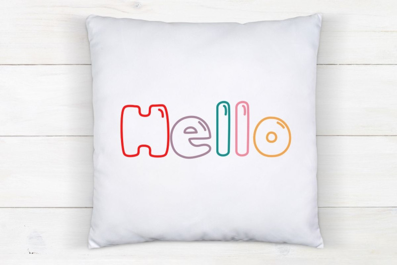 bubble-rainbow-outline-font