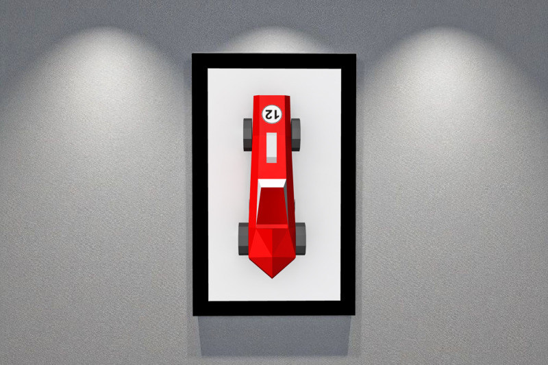 f1-car-wall-art-3d-papercraft