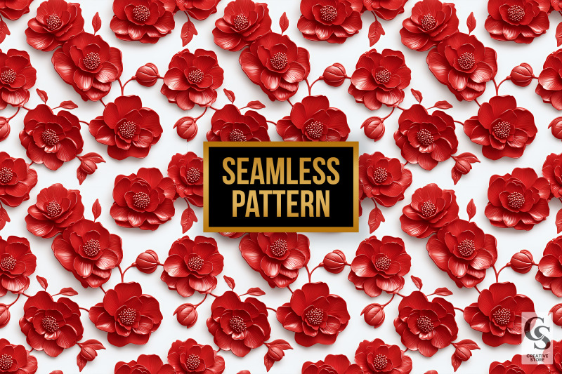 3d-red-camellia-flowers-digital-papers