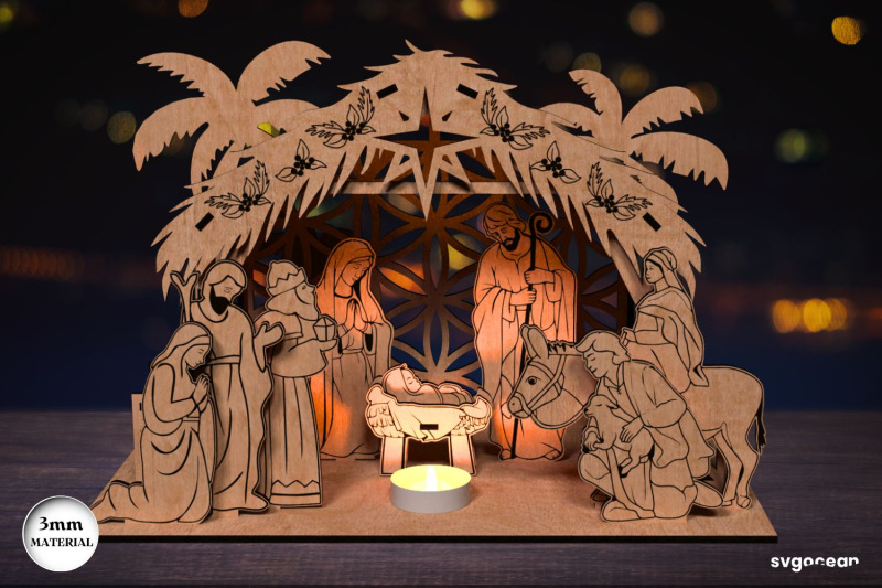 nativity-scene-candle-holder-laser-cut