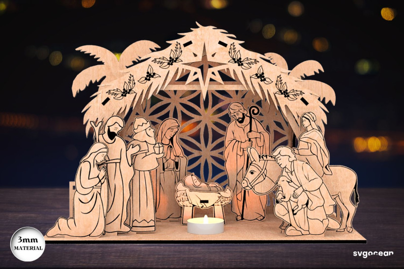 nativity-scene-candle-holder-laser-cut
