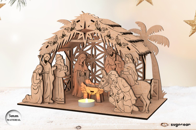 nativity-scene-candle-holder-laser-cut