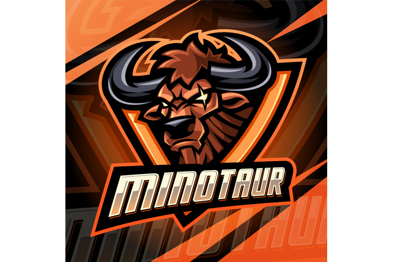 minotaur-esport-mascot-logo-design