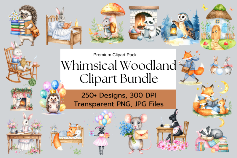 whimsical-woodland-animals-clipart-bundle