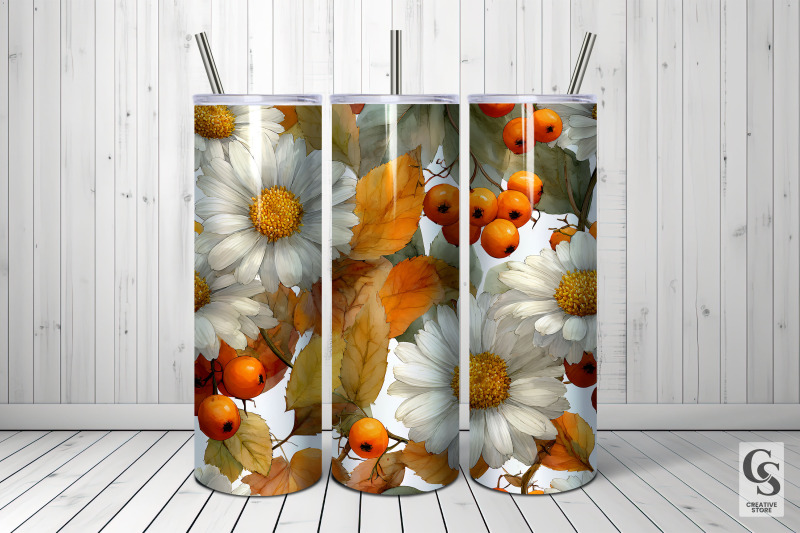 fall-daisy-amp-berries-digital-paper