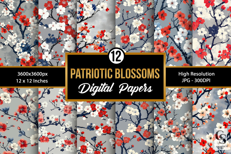 patriotic-cherry-blossoms-digital-paper