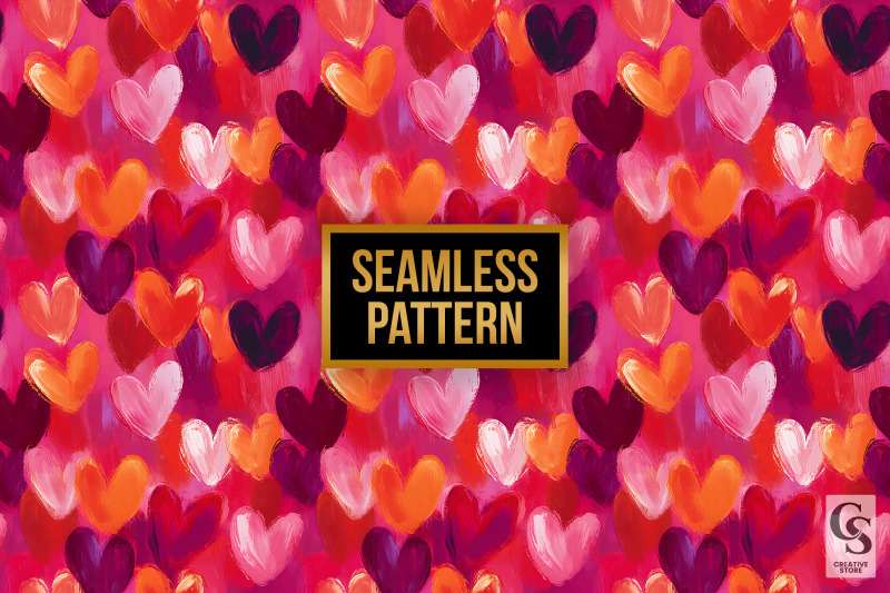 vibrant-pink-painted-hearts-digital-paper