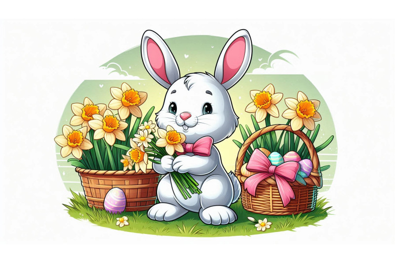 bunny-daffodil-cartoon
