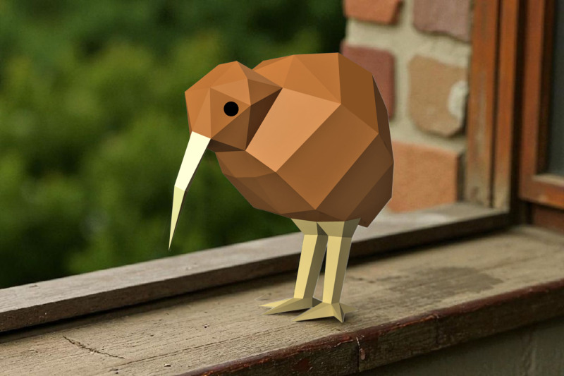 kiwi-bird-3d-papercraft