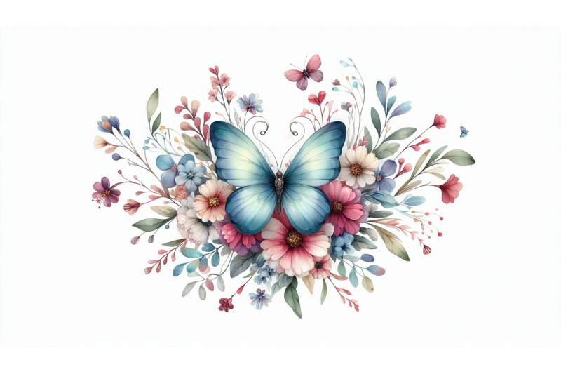 butterfly-bouquet-watercolor