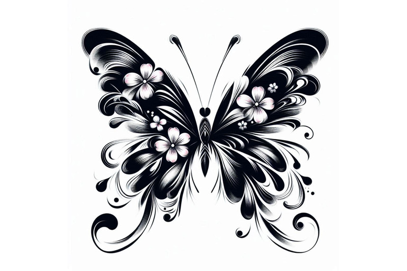 calligraphy-stroke-butterfly
