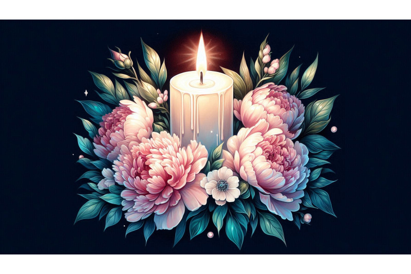 candle-peony-acrylic