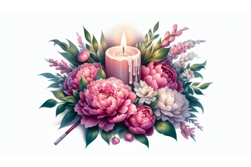 candle-peony-acrylic