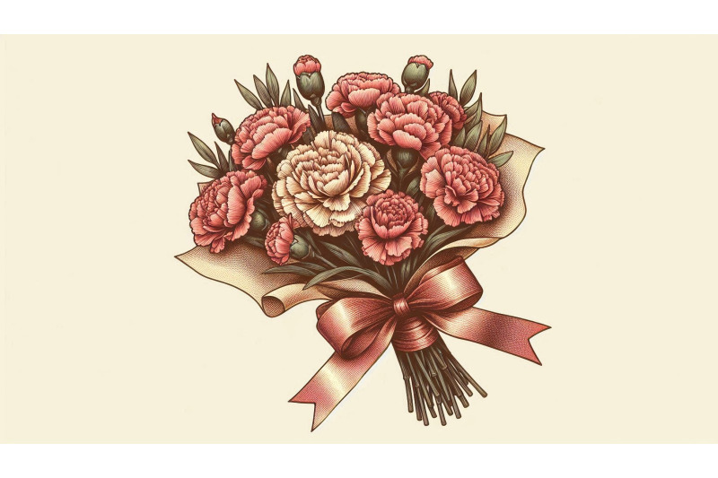 carnation-ribbon-vintage