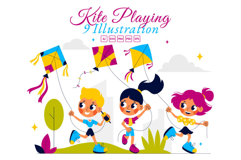 9-joyful-kite-flying-activity-illustration