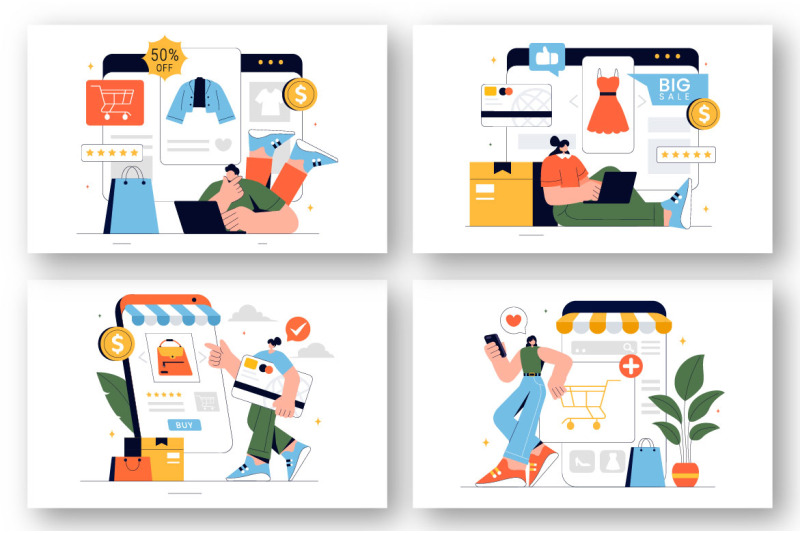 9-e-commerce-transactions-business-illustration