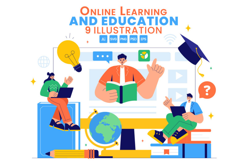 9-online-learning-and-education-illustration