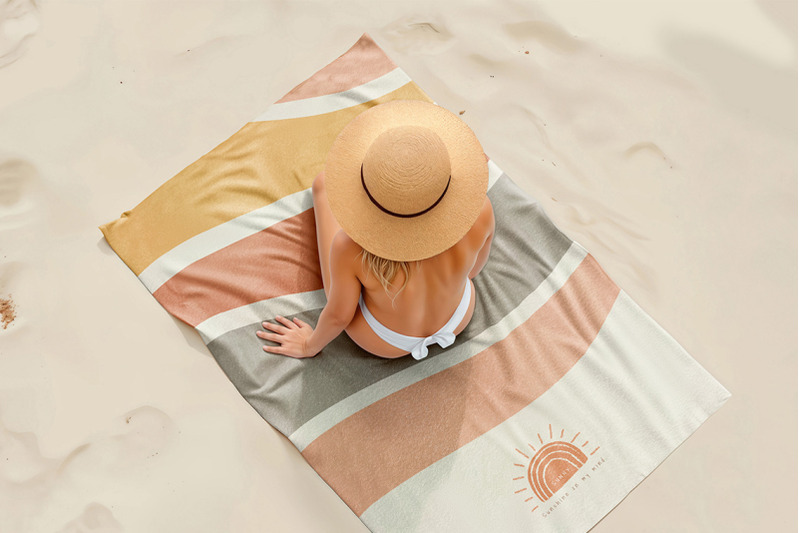 beach-towel-with-woman-mockup