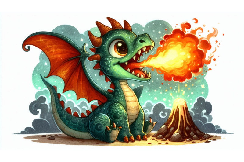 cartoon-dragon-breathing-fire
