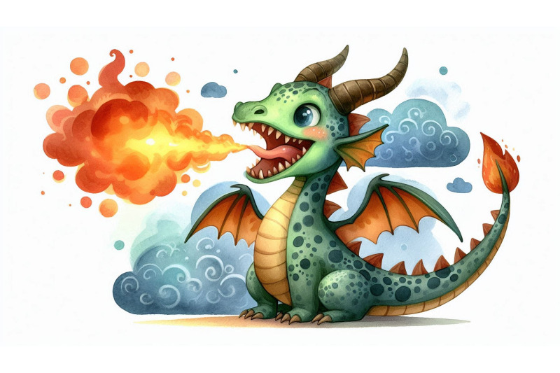 cartoon-dragon-breathing-fire