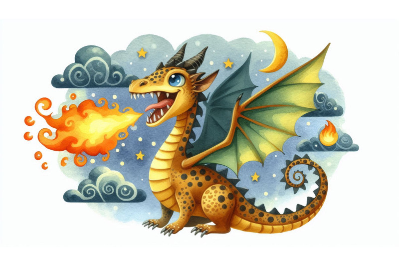 cartoon-dragon-breathing-fire