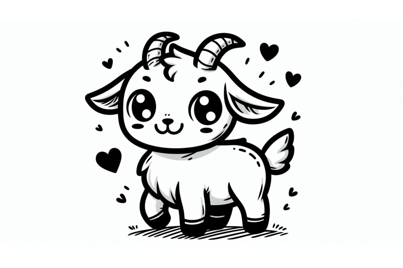 cartoon-goat-standing