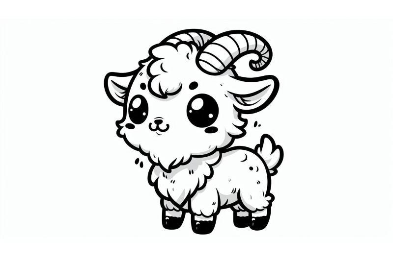 cartoon-goat-standing