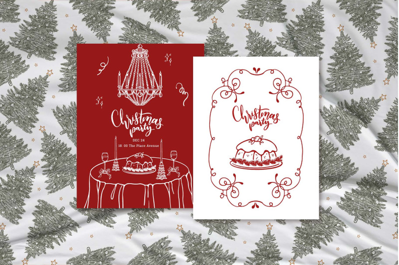 vintage-christmas-vector-retro-set