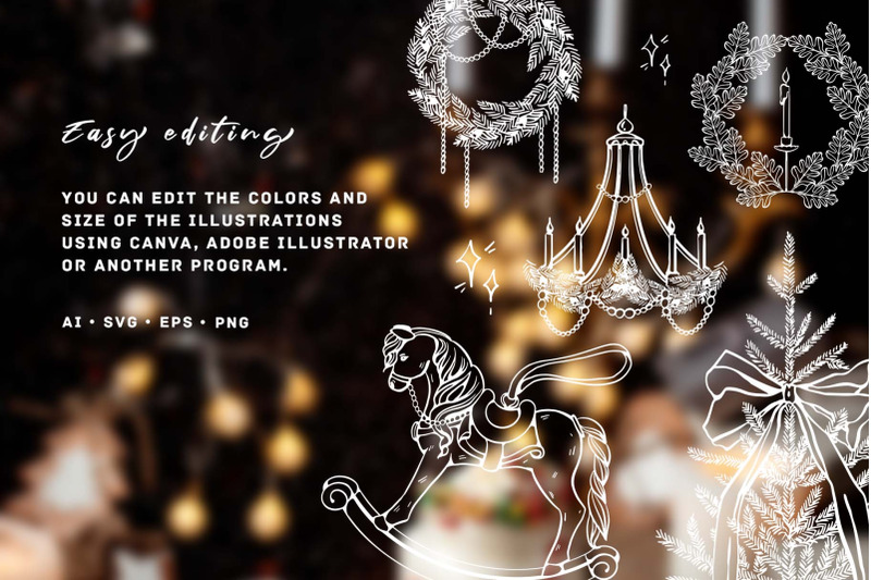 vintage-christmas-vector-retro-set