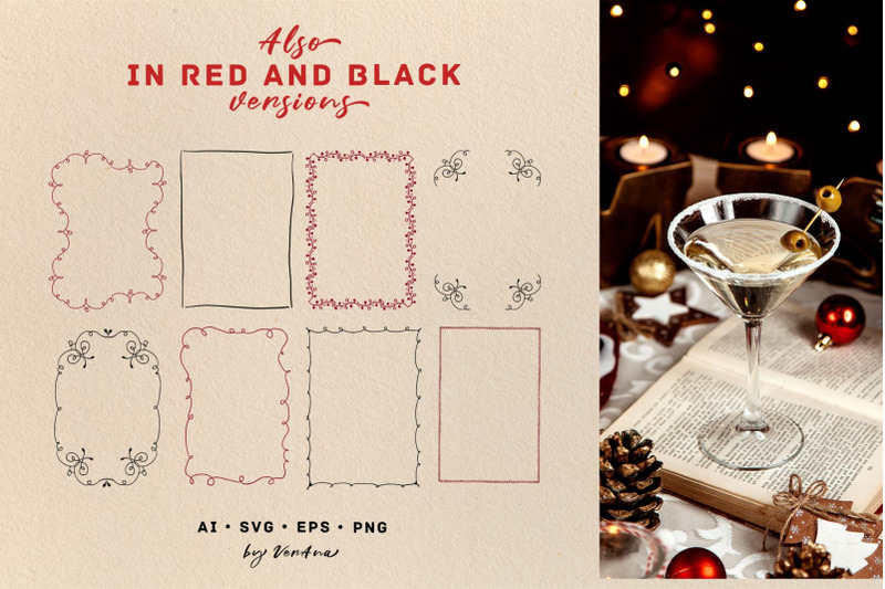 christmas-vector-retro-whimsical-frames