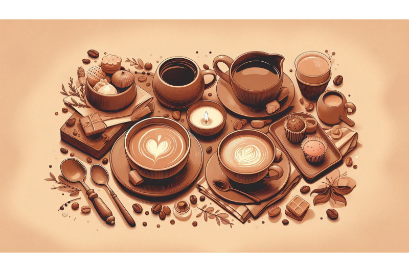 coffee-cups-flat-lay