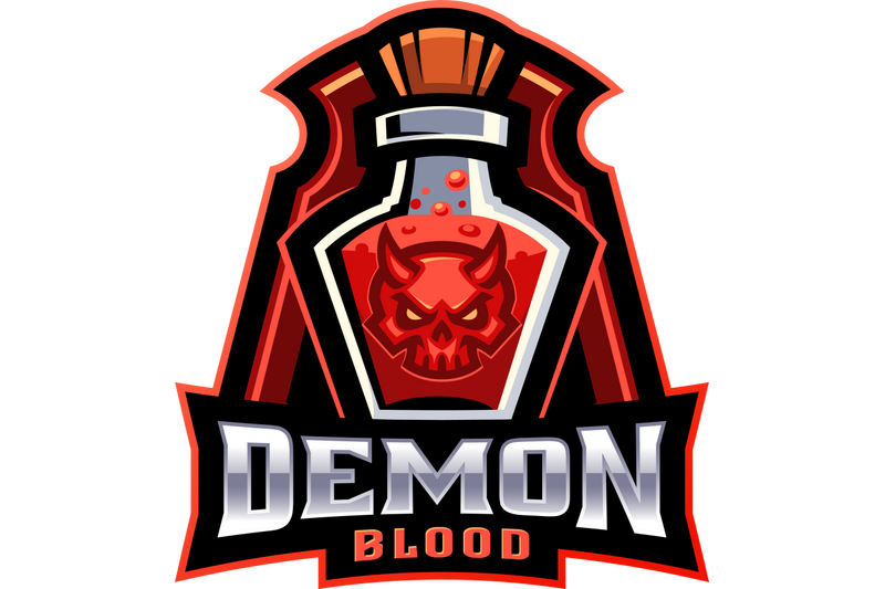 demon-blood-esport-mascot-logo-design