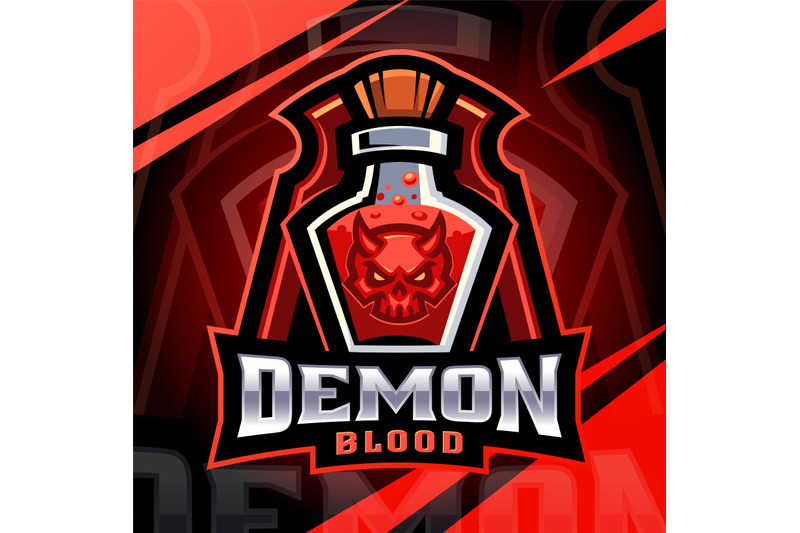 demon-blood-esport-mascot-logo-design