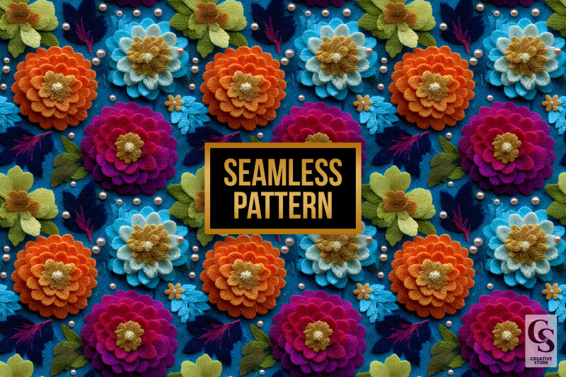 3d-colorful-beaded-felt-flowers-digital-paper