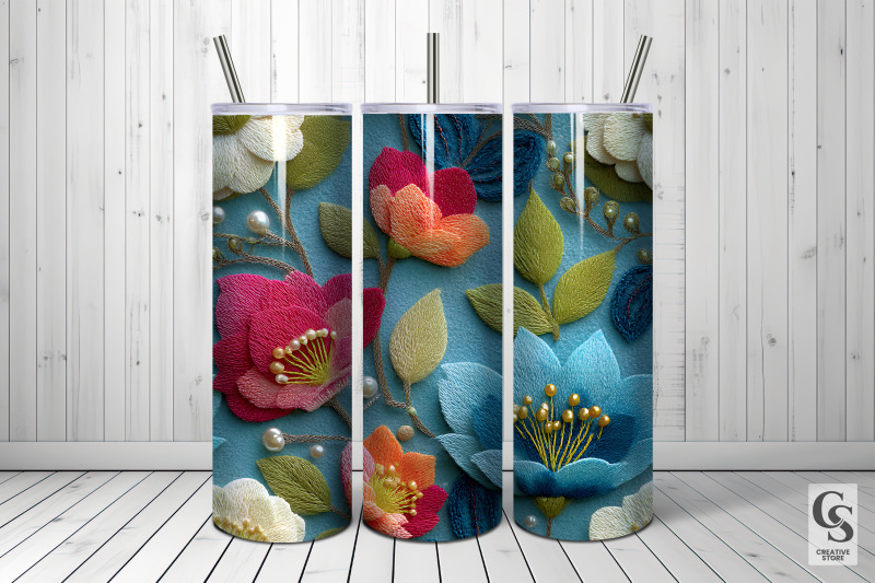3d-colorful-beaded-felt-flowers-digital-paper