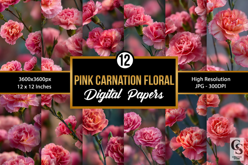 pink-carnation-flowers-digital-paper
