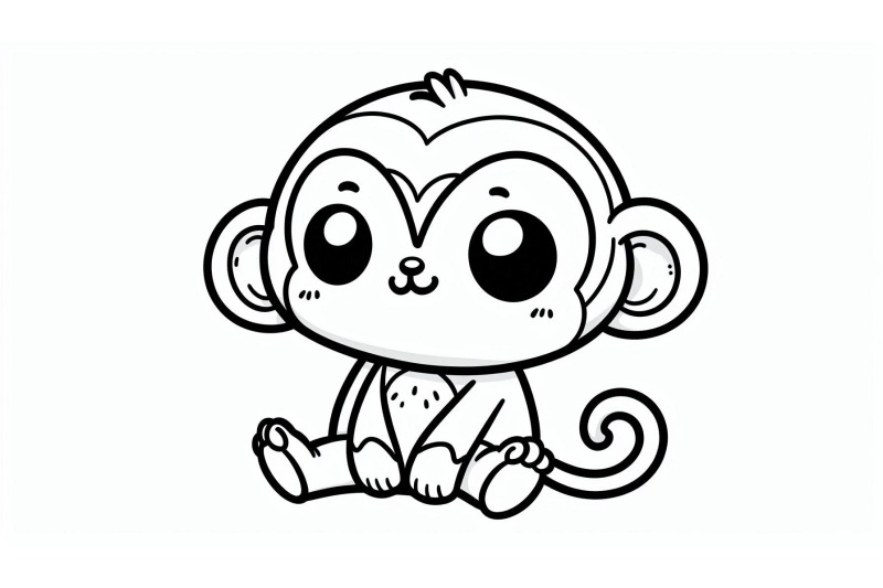 cartoon-monkey-sitting