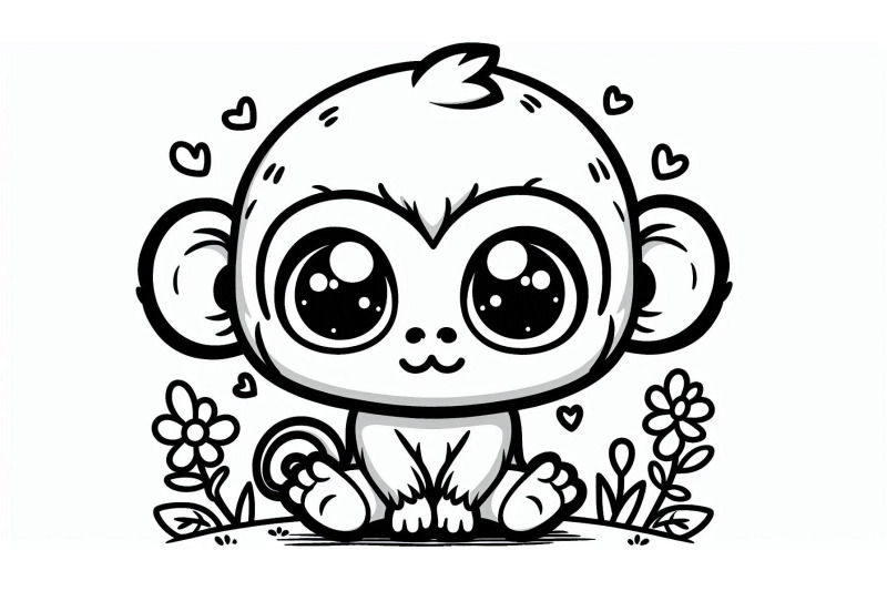 cartoon-monkey-sitting