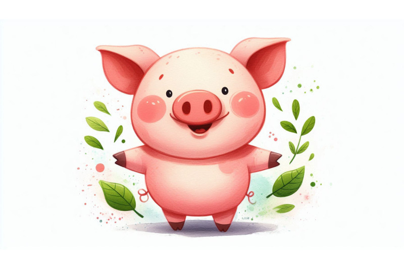 cartoon-pig-smiling-vector